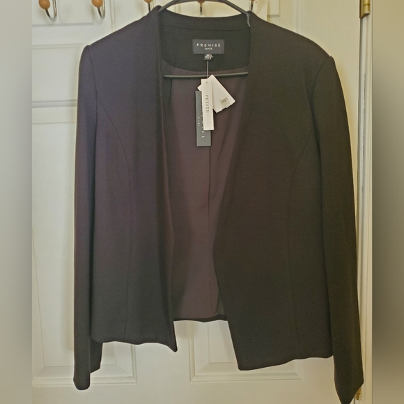 2 Premise Studio Solid Open Front Lined Blazers, Size 4P - Picture 4 of 4